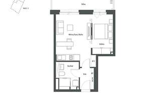 Mit Blick über München: Moderne 1,5-Zi.-Whg. mit Duschbad u. Balkon – 81735 Waldtrudering, München – Vorschaubild 4