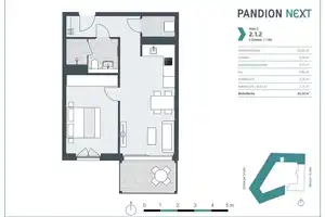 PANDION NEXT! Urbanes Wohnen mit Stil – 2-Zimmer-Traum mit EBK – Völklinger Straße 2c, 40219 Düsseldorf – Vorschaubild 4