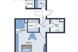 ++ Helles und Modernes Penthouse mit Weitsicht ins Grüne  ++ – Die vollständige Adresse der Immobilie erhältst du vom Anbieter., 70597 Hoffeld, Stuttgart – Vorschaubild 3