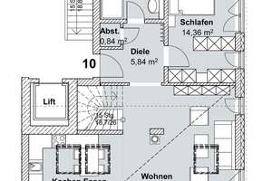 Großzügige Galeriewohnung ca. 109,5 m² Wohn- u. Nutzfl. / große Dachterrasse / Aufzug / TG – Die vollständige Adresse der Immobilie erhältst du vom Anbieter., 80992 Alt-Moosach, München – Vorschaubild 13