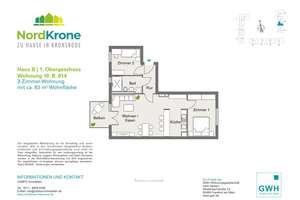 Neubau-Gebiet Hannover KRONSRODE: EBK/Kochinsel, Balkon, Tageslichtbad, Fußbodnhzng, Lift, Kellr, TG – Bette-Graham-Straße 34, 30539 Bemerode, Hannover – Vorschaubild 19