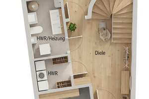 Wohnkomfort auf drei Ebenen – Exklusives Reihenmittelhaus mit Kamin, Balkone und Garage – Am Spörkel 29a, 44227 Menglinghausen, Dortmund – Vorschaubild 3