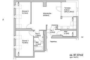 Wunderschöne 3-Zi.-Dachgeschoss-Wohnung mit großer Terrasse im Herzen von Lichterfelde-West – Potsdamer Strasse 1, 12205 Lichterfelde, Berlin – Vorschaubild 19