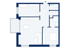 D07: 3-Zimmerwohnung mit 1. OG mit exzellentem Grundriss: Offener Wohn-Essbereich und Südterrasse – Villenstraße 4, 53129 Dottendorf, Bonn – Vorschaubild 3