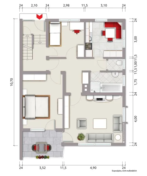 3Rm Dreifamilienhaus – Ditzingen-Hirschlanden – quiet location near fields - 3