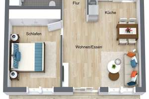 Barrierefreie 2-Zimmer Erdgeschoss-Wohnung mit Terrasse ab 55 Jahren – Lehnleitenweg 16, 97074 Frauenland, Würzburg – Vorschaubild 13