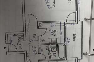 Helle 2-Zimmer Wohnung im 3. OG mit Balkon in Stuttgart Münster