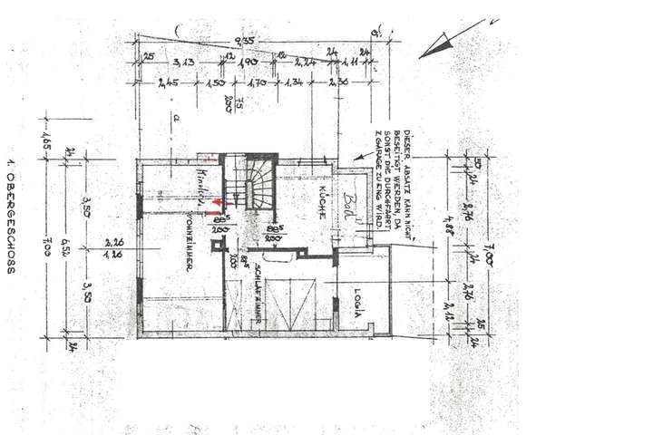 Grundriss, 1.OG, Vorderhaus