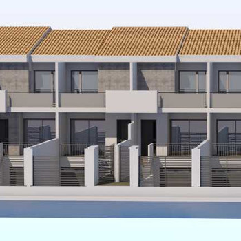 Verkauf von Neubau-Reihenhäusern in Anna, mit über 220 m² bebauter Fläche, privater Garage, Terrasse