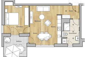 Neu: Großzügige 2-Zimmer Wohnung in Freiburg Betzenhausen – 79114 Alt-Betzenhausen, Freiburg im Breisgau – Vorschaubild 3