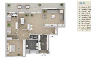 Panoramablick über Heilbronn · 116 m² · 4 Zimmer · 24 m² Sonnenbalkon · Aufzug – Die vollständige Adresse der Immobilie erhältst du vom Anbieter., 74078 Neckargartach, Heilbronn – Vorschaubild 15