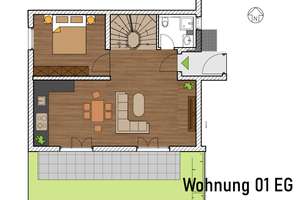 Stilvolle, geräumige 3-Zimmer-Loft-Wohnung mit Balkon und Einbauküche in Am Hart, München – Marienbaderstr 18, 80937 Am Hart, München – Vorschaubild 13