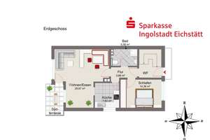 2-Zimmer-Erdgeschosswohnung in Ingolstadt-West - Zentral, Sonnig, Modern! – Die vollständige Adresse der Immobilie erhältst du vom Anbieter., 85049 Friedrichshofen-Hollerstauden, Ingolstadt – Vorschaubild 14