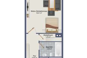 Gut geschnittene 1-Zimmer-Wohnung mit Balkon-ideal für Singles, Pendler oder Kapitalanleger! – Die vollständige Adresse der Immobilie erhältst du vom Anbieter., 41068 Venn, Mönchengladbach – Vorschaubild 12