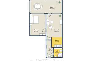 Frisch sanierte 2-Raum-Wohnung mit großem Wintergarten – Bästleinstr. 10, 4347 Schönefeld-Ost, Leipzig – Vorschaubild 3