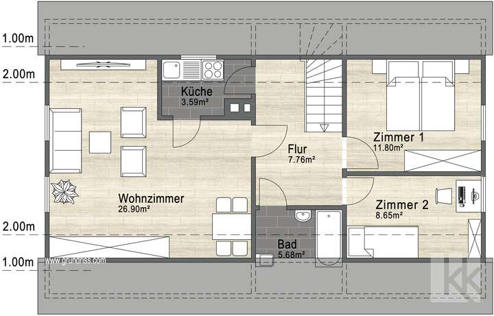 Grundriss Obergeschoss
