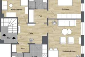 Möblierte 3-Zimmer-Dachgeschosswohnung in Bielefeld-Mitte – Die vollständige Adresse der Immobilie erhältst du vom Anbieter., 33607 Mitte, Bielefeld – Vorschaubild 7