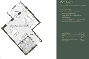 Exklusive 1 Zimmer Wohnung zum Erstbezug – Eschollbrücker Straße 12, 64283 Mitte, Darmstadt – Vorschaubild 4