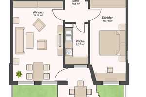 Gut geschnittene 2-ZKB-Erdgeschosswohnung mit Garten in ruhiger Lage in A.-Haunstetten – Inninger Straße 43a, 86179 Augsburg – Vorschaubild 9