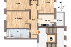 Hochwertige 3-Raum-Wohnung mit Balkon - Aufzug vorhanden! – Helmstedter Straße 4, 39112 Sudenburg, Magdeburg – Vorschaubild 9