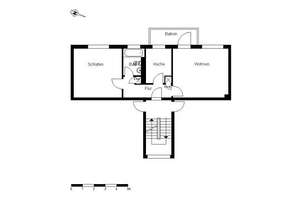 Hübsche 2-Zimmer-Wohnung mit Balkon – Wolgaster Str. 14, 28717 Burgdamm, Bremen – Vorschaubild 2