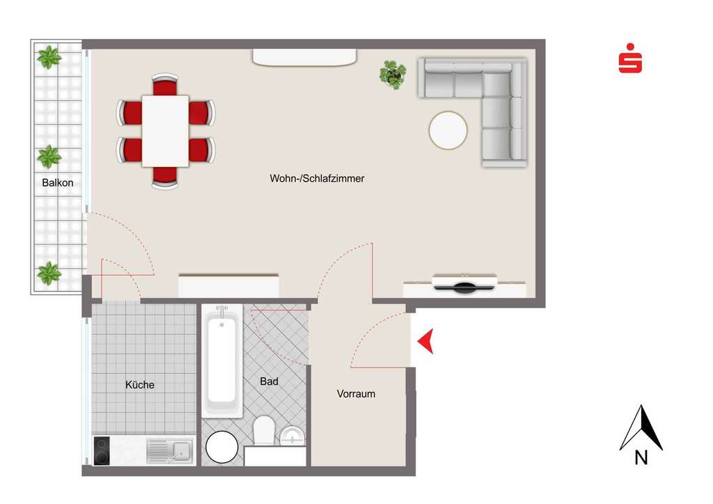 Immobilie in Ingolstadt - Vermietetes 1-Zimmer-Apartment im Osten von Ingolstadt - Bild 1