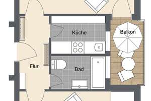 Charmante 2-Zimmer-Wohnung, Ulm - Mitte – Die vollständige Adresse der Immobilie erhältst du vom Anbieter., 89073 Mitte, Ulm – Vorschaubild 17