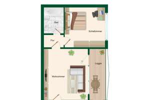 Vermietete 2-Zimmer-Wohnung mit Loggia und zwei Stellplätzen in bevorzugter Lage von Bonn-Ramersdorf – Die vollständige Adresse der Immobilie erhältst du vom Anbieter., 53227 Küdinghoven, Bonn – Vorschaubild 20