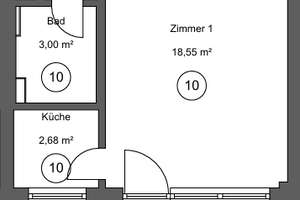 Helle gut geschnittene 1-Zimmer-Wohnung mit Südbalkon – Die vollständige Adresse der Immobilie erhältst du vom Anbieter., 80993 Alt-Moosach, München – Vorschaubild 4