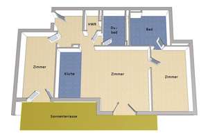 IMMOBERLIN.DE - Ersteinzug! Sehr sonnige Wohnung mit Südwestterrasse im beliebten Wohnpark – Die vollständige Adresse der Immobilie erhältst du vom Anbieter., 14167 Lichterfelde, Berlin – Vorschaubild 9