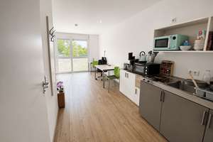 1-Zimmer Studentenapartment, möbeliert, Einbauküche, im Univiertel – Die vollständige Adresse der Immobilie erhältst du vom Anbieter., 86159 Universitätsviertel, Augsburg – Vorschaubild 2