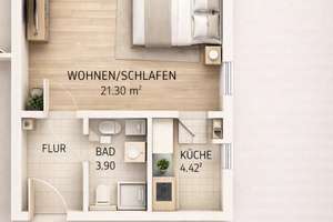 Kapitalanleger aufgepasst - Gepflegte 1-Zimmerwohnung mit Tiefgaragenstellplatz – Die vollständige Adresse der Immobilie erhältst du vom Anbieter., 93059 Reinhausen, Regensburg – Vorschaubild 8