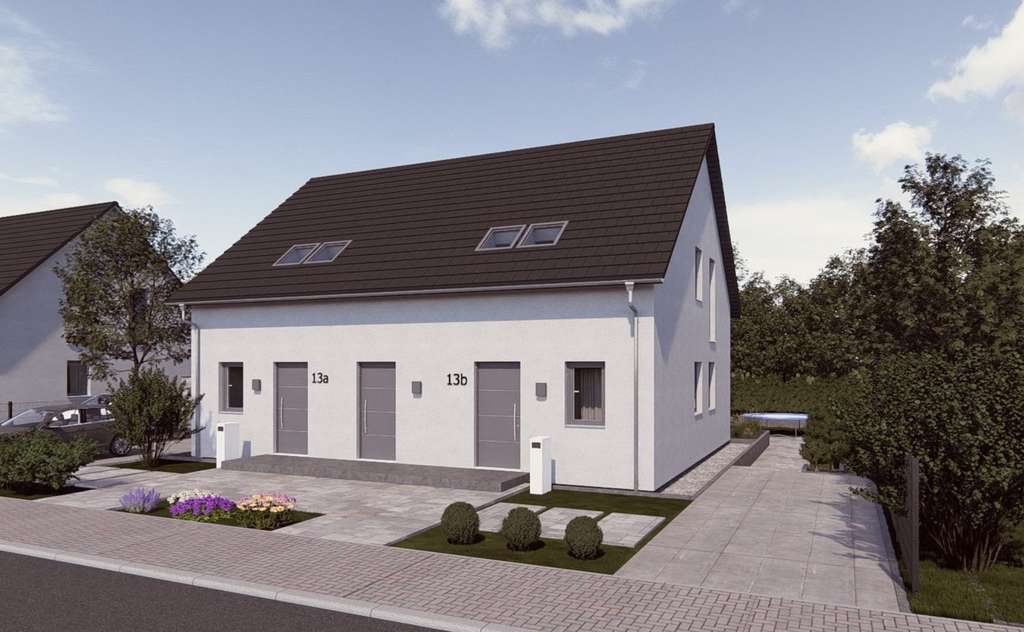 Immobilie in Gechingen - Zwei Familien - Ein Preis! Doppelte KFN Förderung!! 2-FH im Doppelhausstil in massiver Bauweise! - Bild 2