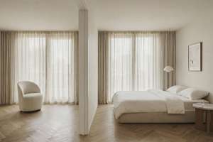 Direkt an der Spree: Designwohnung mit Wasserblick, Balkon und Architektur von J. Mayer H.