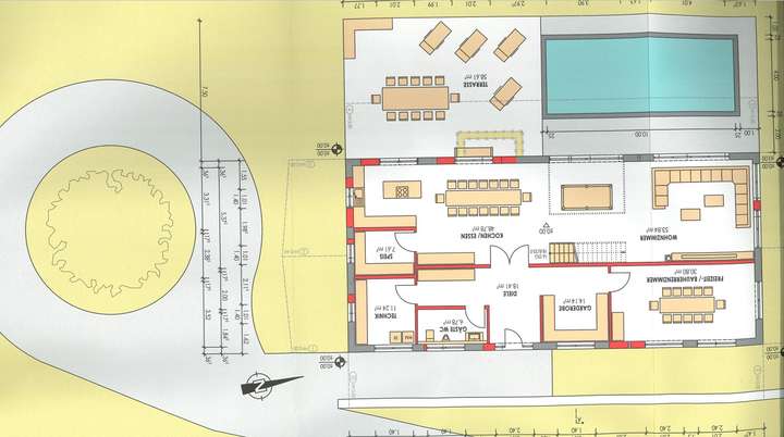 Grundriss EG mit Aussenanlagen