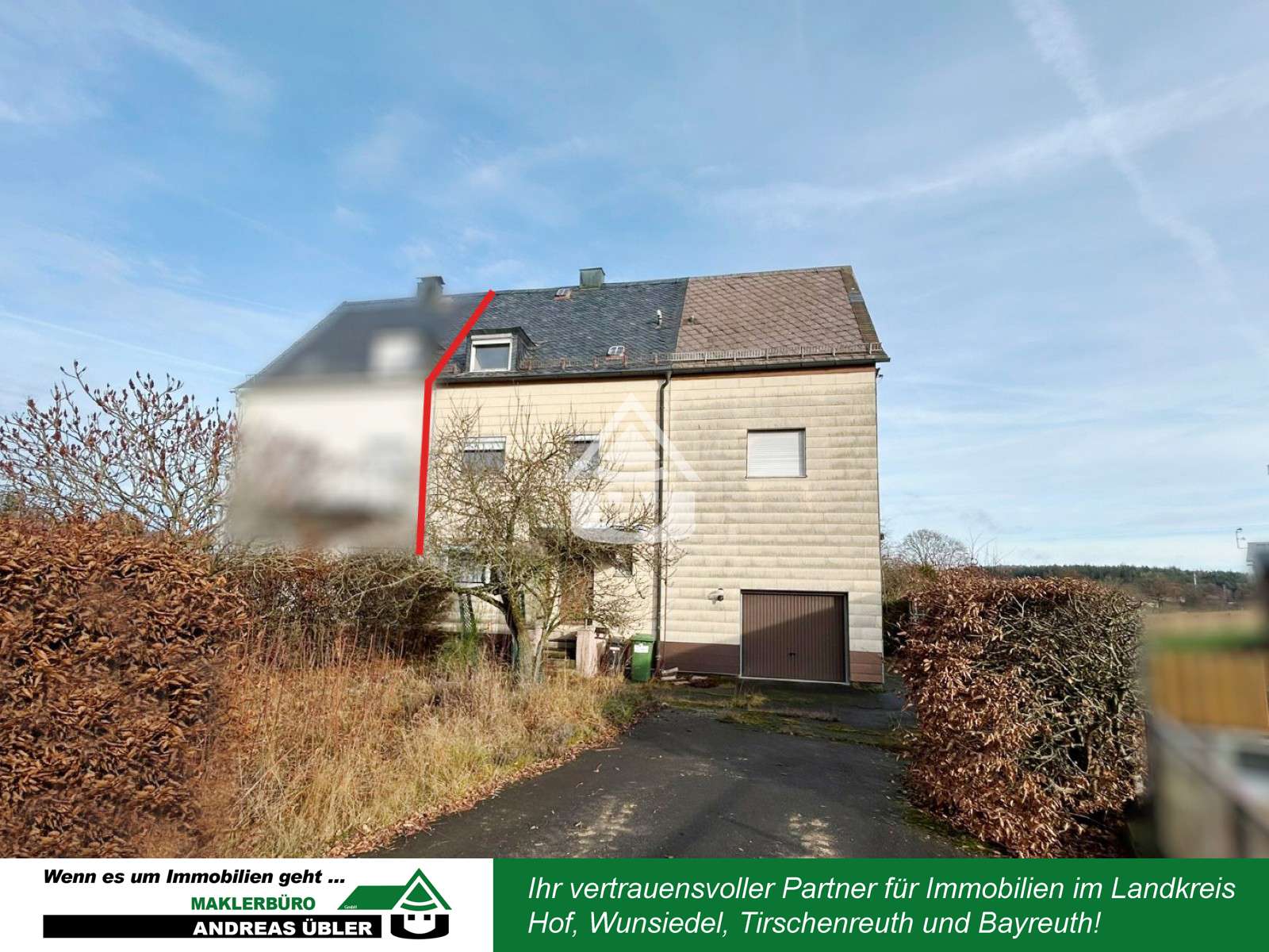 Große Doppelhaushälfte mit Nebengebäude, Tirschenreuth Kreis – Bild 1