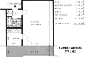 Wunderschöne 1 Zimmerwohnung in Köln Weiden – Lübecker Straße 19, 50859 Lövenich, Köln – Vorschaubild 3