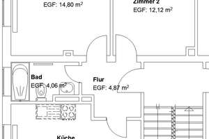 2 ZKB in verkehrsgünstiger Lage! – Leipziger Straße 259, 34123 Bettenhausen, Kassel – Vorschaubild 2