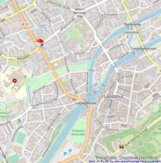 Renovierungsobjekt: Zentrale 60 m² Wohnung mit Lift und 2 Terrassen in der Landshuter Innenstadt, Landshut – Bild 3