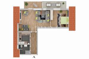 Attraktive 2-Zimmer-DG-Wohnung mit Balkon, Wintergarten und PKW-Stellplatz in Zazenhausen – Die vollständige Adresse der Immobilie erhältst du vom Anbieter., 70437 Zazenhausen, Stuttgart – Vorschaubild 19