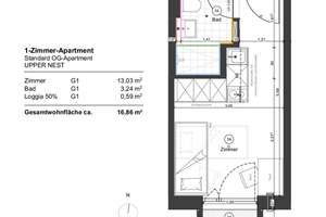 Möbliertes Neubau-Apartment (1. OG) mit Balkon für Studenten & Azubis - direkt an der Uni Augsburg! – Haunstetter Straße 232, 86179 Haunstetten-Nord, Augsburg – Vorschaubild 13