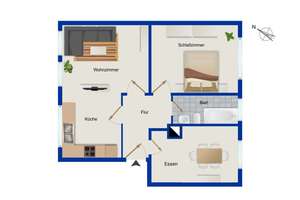 Neustadt: 3-Zimmer Wohnung im Hochparterre mit offener Küche und Kellerabteil – Die vollständige Adresse der Immobilie erhältst du vom Anbieter., 28201 Südervorstadt, Bremen – Vorschaubild 8