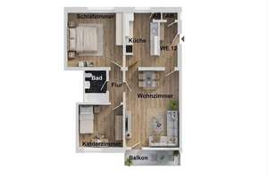 Renovierte 3-Zimmer-Wohnung mit Balkon in Duisburg-Röttgersbach – Kaiser-Friedrich-Straße 223, 47167 Röttgersbach, Duisburg – Vorschaubild 16