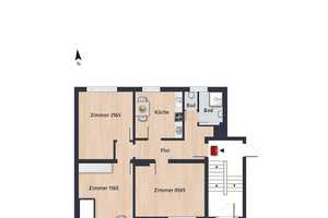 Zimmer ca. 17 m² innerhalb einer 3er-WG // EG li., Zimmer 1165 – Kleiststr. 6, 38440 Wolfsburg – Vorschaubild 9