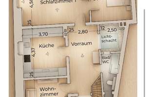 Großzügige helle 3 Zi. Whng. Wohnküche, Diele, Bad u. Dusche – Schumannstr. 40, 66111 Sankt Johann, Saarbrücken – Vorschaubild 11