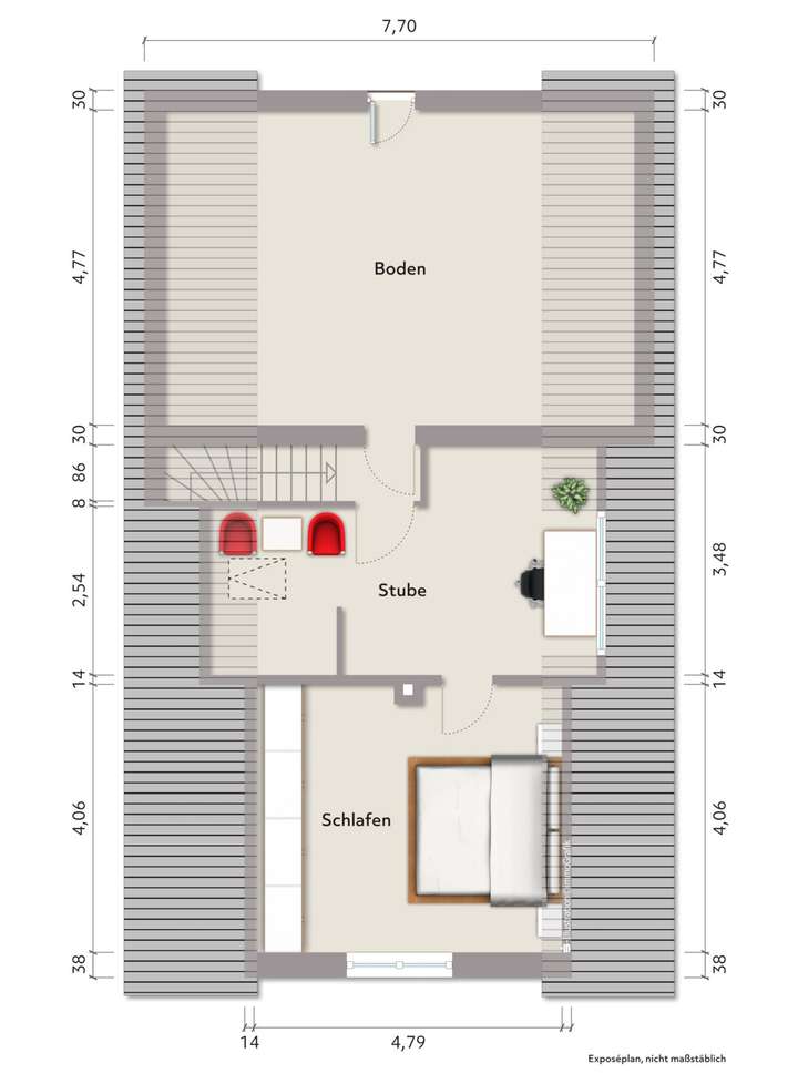 Grundriss Dachgeschoss (nicht 
