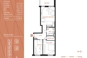 VIDO | Moderne 3-Zi-Whg. mit Einbauküche & Balkon – 60487 Bockenheim, Frankfurt am Main – Vorschaubild 2