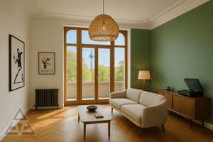 Sanierte Altbauwohnung mit hohen Decken, Flair und Sonnenbalkon. – Die vollständige Adresse der Immobilie erhältst du vom Anbieter., 40219 Unterbilk, Düsseldorf – Vorschaubild 1