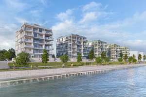 Urbanes Naturidyll: 3-Zimmer-Wohnung mit Loggia zum Wasser – An den Rheinwiesen 8-16, 55120 Neustadt, Mainz – Vorschaubild 4