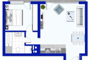 Angebotsverfahren: *vollmöbliert *solide vermietete Single/Pärchen-Wohnung mit Balkon  – Die vollständige Adresse der Immobilie erhältst du vom Anbieter., 40547 Niederkassel, Düsseldorf – Vorschaubild 5